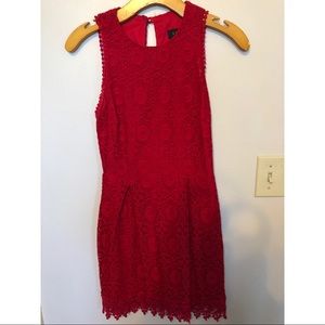 Red lace dress